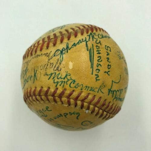 1956 משחק סדרת העולמי של ליגה ליגה 1956 השתמש בבייסבול חתום על הבייסבול מייק מקורמיק - משחק MLB השתמש בייסבול