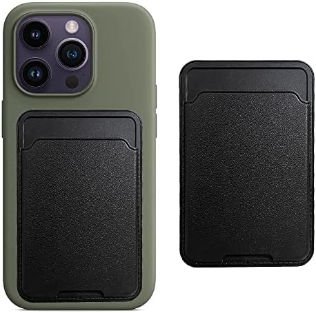 2 חתיכות מחזיק כרטיסי טלפון סלולרי שחור מקל על מדבקת דבק ארנק דקה עבור Samsung S23 Ultra Plus,