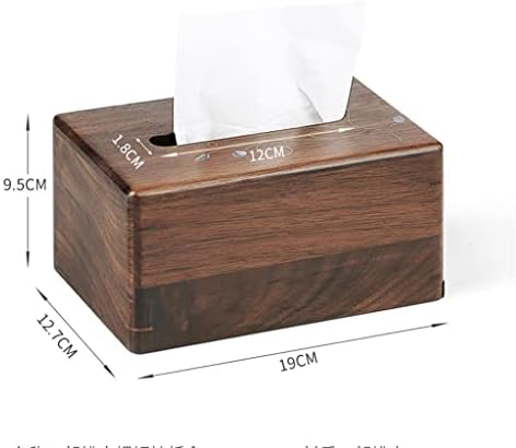 קופסת נייר קש בסגנון סיני קופסת עץ מלא רקמות משובץ פרח נחושת מקלט ביתי לקישוט סלון משרד