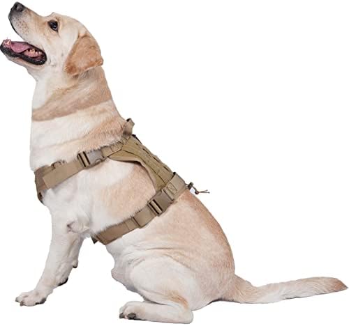 רתמת כלבים טקטי של קובטיס, רתמת כלבים לשירות לכלבים בינוניים ללא משיכה עם לוחות מולל ולולאה,