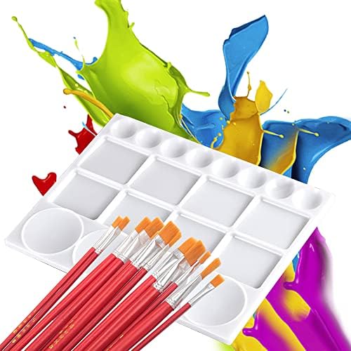 5 מחשבים פלטות מגש צבע, פלטת פלסטיק של איפודה לילדים וסטודנטים למלאכת צבעי מים DIY וגואש, שמן, אקריליק וטמפרה