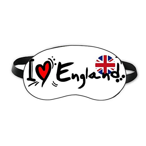 אני אוהב את אנגליה דגל דגל לב שינה מגן עיניים רך לילה כיסוי גוון כיסוי עיניים