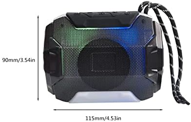 טופליו רמקול Bluetooth נייד עם זרם צבעוני - רמקול Bluetooth 5.0 עמיד למים חיצוני עם סאב וופר בעל עוצמה גבוהה -