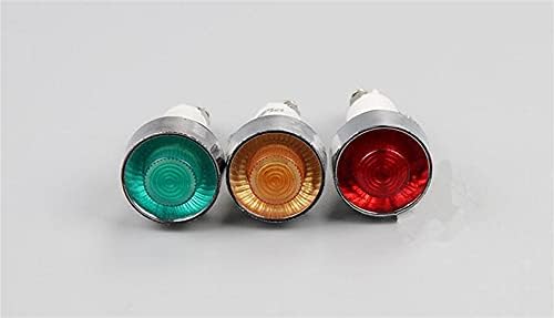 Nunomo 1pcs PL מחוון אותות מתג כפתור אדום ירוק אדום, צהוב 12V 24V/110V AC220V פתיחת 13.5 ממ