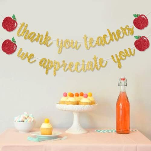 זהב מורה הערכה שבוע קישוטי תודה לך מורים אנו מעריכים אותך באנר מורה הערכה בכיתה קישוט באנר מורה של יום באנר תודה