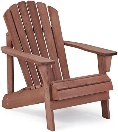 כיסא אדירונדאק מתקפל חצי מרכיב מראש, כיסא פטיו עץ חיצוני לגינה/חצר אחורית/אש/בריכה/חוף/סיפון