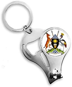 אוגנדה אפריקה סמל לאומי סמל ניפר ניפר טבעת מפתח בקבוקי שרשרת פותחן