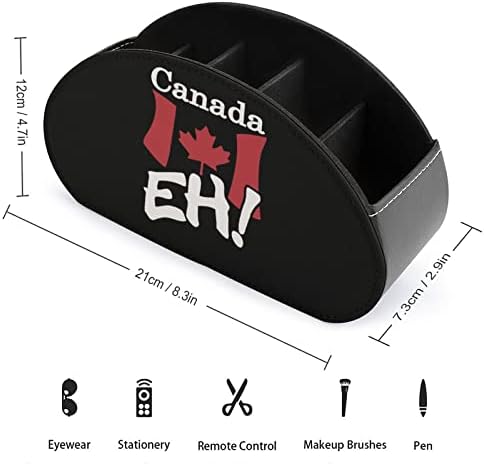 דגל קנדה דגל EH טלוויזיה טלוויזיה מחזיקי שלט רחוק מארגן איפור ארגז עור PU עור אחסון בית חנות קאדי עם 5 תא
