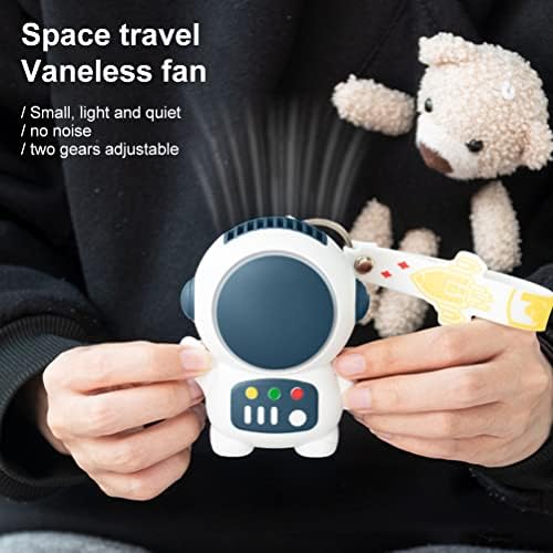 מאוורר כיס מיני Hushui, מאוורר כיס מיני בצורת אסטרונאוט נייד USB נטען מאוורר כיס קטן לנסיעות בחוץ