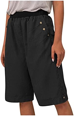 מכנסיים קצרים של נשים עם כיסים מכנסיים קצרים ארוכים שחורים לנשים חצאיות סורטס שחורות לנשים נשים שחורות