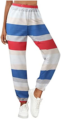 מכנסי טרנינג קל משקל של Beuu לנשים עם מכנסי טרנינג קלים אימון מודפס של מכנסי ספורט עם כיסים עם כיסים
