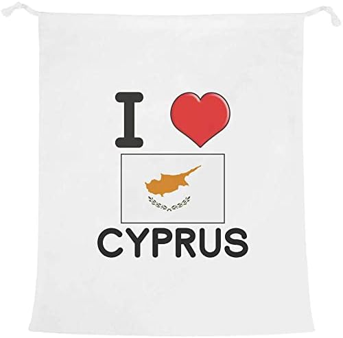 אזידה 'אני אוהב קפריסין' כביסה/כביסה / אחסון תיק