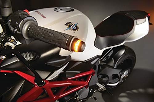 קוריאקין 2559 אביזר תאורת אופנועים: קלרמן BL 2000, אות LED קצה כידון האות/אור מצמוץ, ענבר, שחור סאטן,