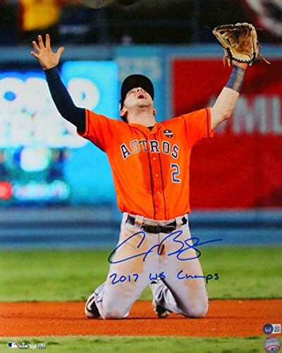 אלכס ברגמן חתם על יוסטון אסטרוס 16x20 צילום חגיגה w/Insc. -Beckettw Holo - תמונות MLB עם חתימה