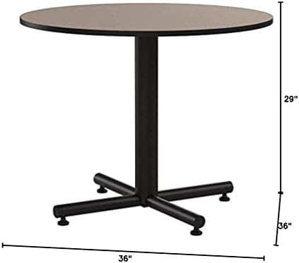 ריג 'נסי קובי שולחן הפסקה עגול בגודל 36 אינץ', בז