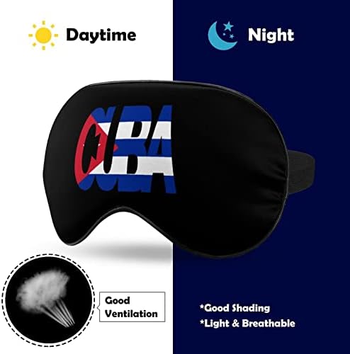 טקסט קובה עם מסכות עיניים רכות דגל עם רצועה מתכווננת קל משקל נוח מכסה עיניים לשינה