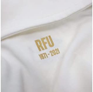 UMBRO אנגליה RFU 150 שנה לגברים קלאסי קלאסי שרוול רוגבי רוגבי, לבן