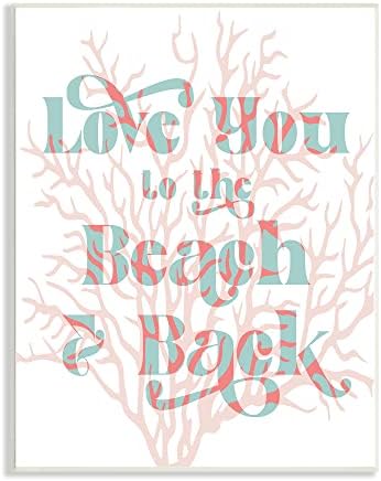 תעשיות סטופל אוהבות אותך רומנטיקה של אותיות אלמוגים בשכבות חוף, עיצוב מאת דפנה פולסלי