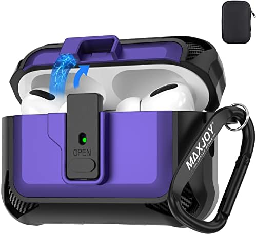Maxjoy for AirPods Pro Decurepent Case Cover, Airpods Pro 2/Pro Protective Case עם כיסוי אטום למנעול