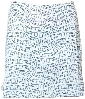 ג'יי לינדברג נשים אמלי אמצע הדפס חצאית גולף - מתאר לבן XS