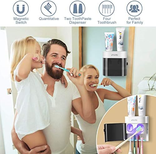BOPORZI 2 PCS דבק החלפה למחזיק מברשת שיניים ומתקן משחת שיניים קיר מחזיק שיניים המותקן לחדר אמבטיה