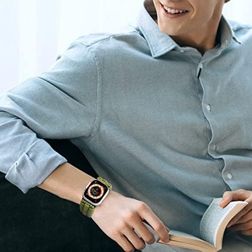 V.R.Hope Watch Band תואם ל- Apple Watch 41 ממ 40 ממ 38 ממ לגברים, סגנון כף יד קלוע ארוג לסגנון ספורט לסדרת IWatch