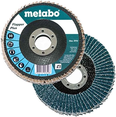 Metabo 629421000 4.5 x 7/8 פלפר פלוס דיסקים דש שוחקים 80 חצץ, 10 חבילה