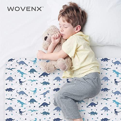 רפידות בריחת שתן אורגניות של Wovenx לילדים ופעוטות - 5 מגנים אטומים למים לשכבות להרטבת מיטות לילה - רפידות פיפי