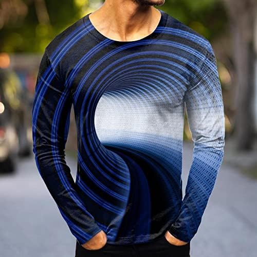 XXBR 2022 חולצות טריקו שרוול ארוך של גברים, רחוב סתיו 3D דיגיטלי דיגיטלי הצוות הצוואר צוואר צוואר ספורט