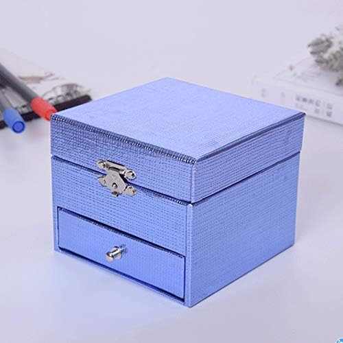 N/A Blue נייר קופסא מוזיקה כחולה תכשיטים בעבודת יד קופסא מרובע מתנה הצעה יצירתית מתנה ליום הולדת חג המולד