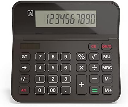 מחשבון שולחן עבודה של TRU אדום TR250 TR250 10 ספרות, שחור