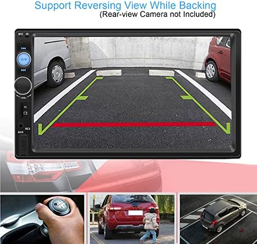 סטריאו של REGETEK CAR תואם ל- Apple CarPlay ו- Android Auto, DUBLE DIN 7 מסך מגע ברדיו DASH Bluetooth רדיו