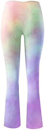 מכנסי יוגה לנשים UODSVP מכנסי יוגה סקסיים מותניים גבוהים צולבים רגל רחבה בצבע אחיד פעילות גופנית יוגה מכנסי