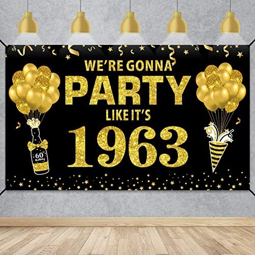 קישוטי רקע באנר יום הולדת 80 גדול לגברים, זהב שחור אנחנו הולכים לחגוג כמו שזה 1943 סימן שמח 80