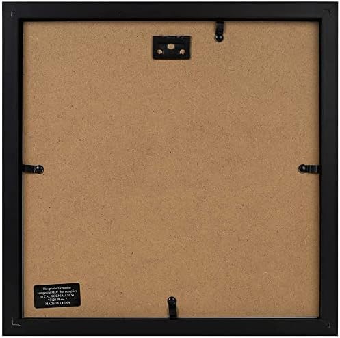 אמנות גולדן סטייט, 10x10 מסגרת קופסת צל שחורה - 5x7 צילום - ציצית - מחצלת כפולה - ריבוע - קולב