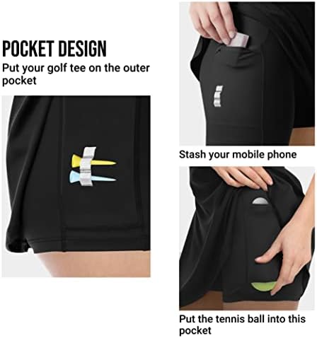 שמלת טניס של אימון נשים עם מכנסיים קצרים מובנים ובגדי גולף אתלטי חזייה לתרגיל