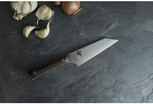 שון סכו ם קנסו אסיה סכין השירות 7, צר, ישר להב סכין מטבח מושלם, אידיאלי להכנת מוקפץ, סכין יפנית בעבודת יד & מגבר;