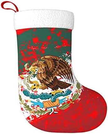 Cutedwarf דגל אמריקאי מקסיקני גרביים כריסטמה קישוטי עץ חג המולד גרבי חג המולד לחג המולד מתנות למסיבות