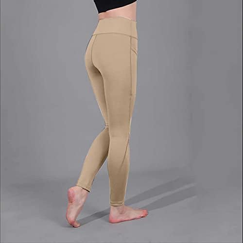 CHGBMOK אימון נשים חותלות נמתחות מכנסיים חלקים עם מותניים גבוהים מכנסיים חלקים חלקים.