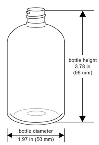 4 אונקיה של בוסטון בקבוקים עגולים, פלסטיק לחיות מחמד ריק ללא מילוי BPA, עם כובעי עליון שחור/טבעי