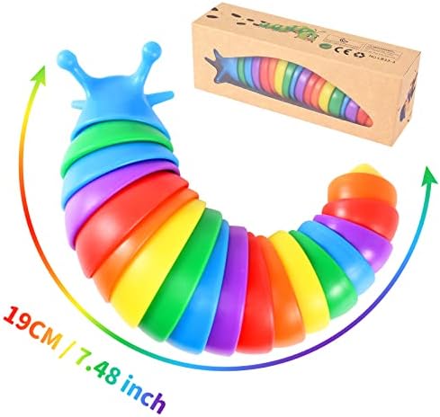 צעצוע של Slug Slug, צעצועים חושיים של אוטיזם לילדים אוטיסטים, צעצועים גמישים של קשת קשת, צעצועי חידוש