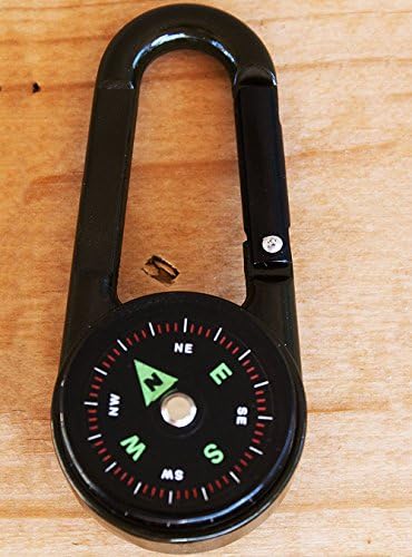 Niegienna-Mini Compass 3 ב 1 מדחום מנחה מחזיקי מפתחות מקשים קרביינרים עמידים קליפ הצמד וו חיצוני טיול חיצוני צופי