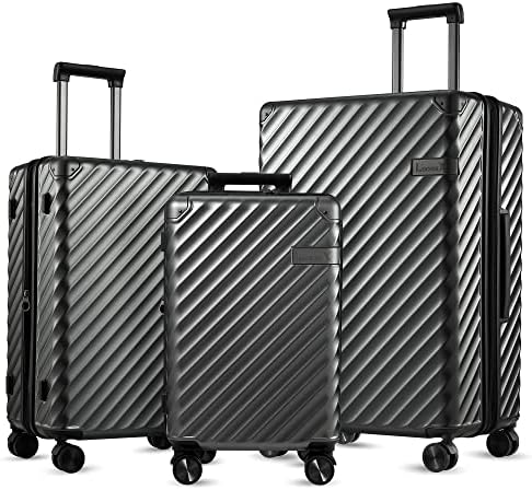 ערכות מזוודות 3 חלקים עם גלגלי ספינר-מזוודות קשות הניתנות להרחבה למחשב עם גלגלים-מזוודות נסיעות