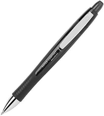 אופיס דיפו סופר נוחות אחיזה נשלף כדורי עטים, 1.0 מ מ, נקודה בינונית, דיו שחור, 12 פק, אוד 36101
