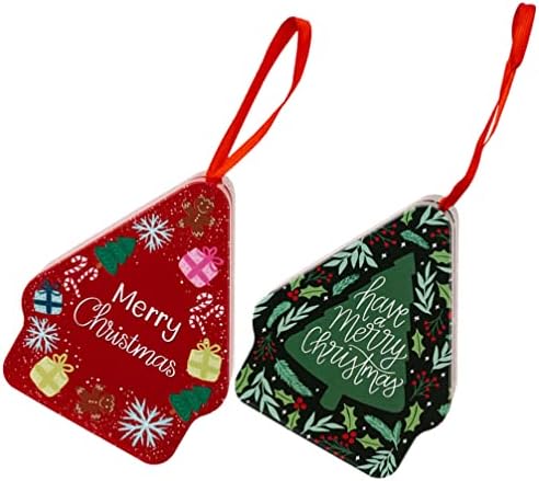 עמוסכיף חג המולד מתנות 2 יחידות חג המולד סוכריות פח קופסא אריזת מתנה חג המולד קישוט קריקטורה סוכריות תיבת ילדים