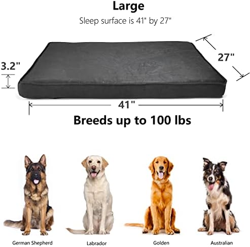 בלתי ניתן להריסה כלב מיטות עבור לועסים אגרסיביים עמיד למים, כבד החובה ללעוס הוכחה כלב מיטה לכלבים גדולים עם ניתן