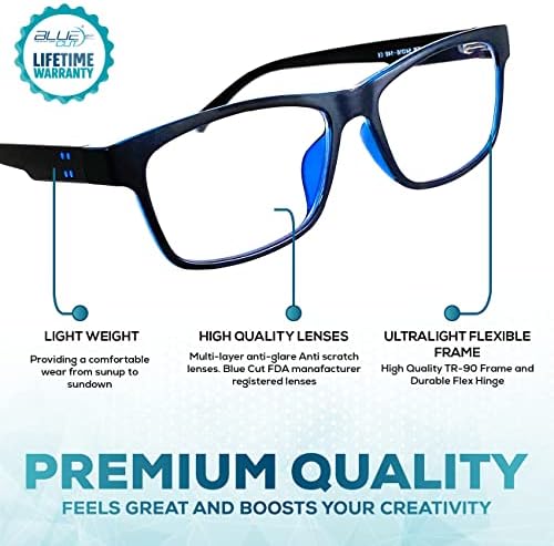 כחול אור חסימת משקפיים לגברים / נשים נגד עייפות מחשב צג משחקי משקפיים למנוע כאבי ראש גיימר משקפיים