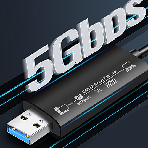 Elecable USB 3.0 מהירות גבוהה העברת נתונים כבל 6.5ft קישור קל למחשב לנתוני העברת מחשב ושתף עכבר מקלדת תואם ל-