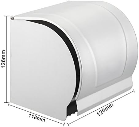 AEXIT 120MMX118MMX126 ממ שטח בית חומרה ביתית אלומיניום רכוב על קיר מחזיק נייר טואלט W דגם כיסוי: