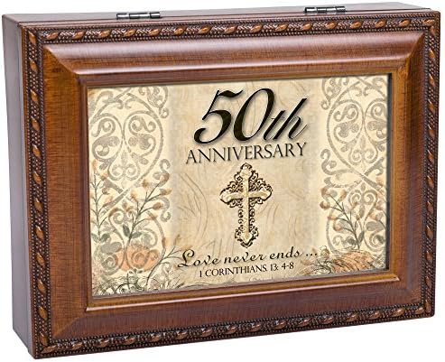 קוטג 'גן 50 שנה לחבל עץ חבל קופסא מוזיקה השראה קופסת השיר Ave Maria